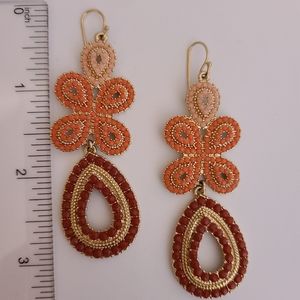 Stella & Dot Orange Capri Earrings